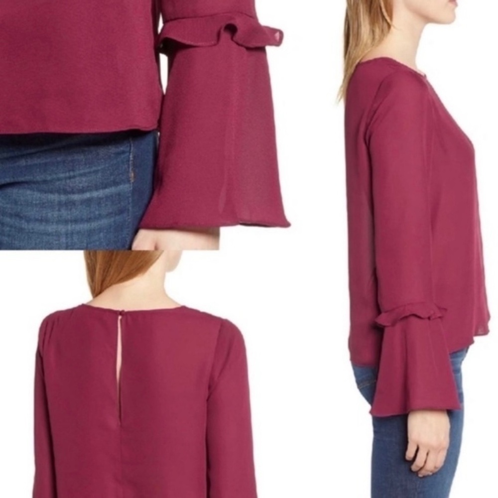 NWT Rebecca Minkoff Shanaya Top Purple Large‎ - Picture 2 of 7